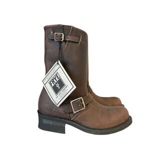 Frye Vintage Brown Leather Engineer Veronica Boot Size 7.5